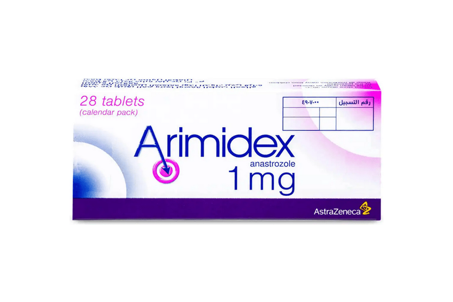 阿斯利康 Arimidex 阿那曲唑 1 毫克 28 片包装盒